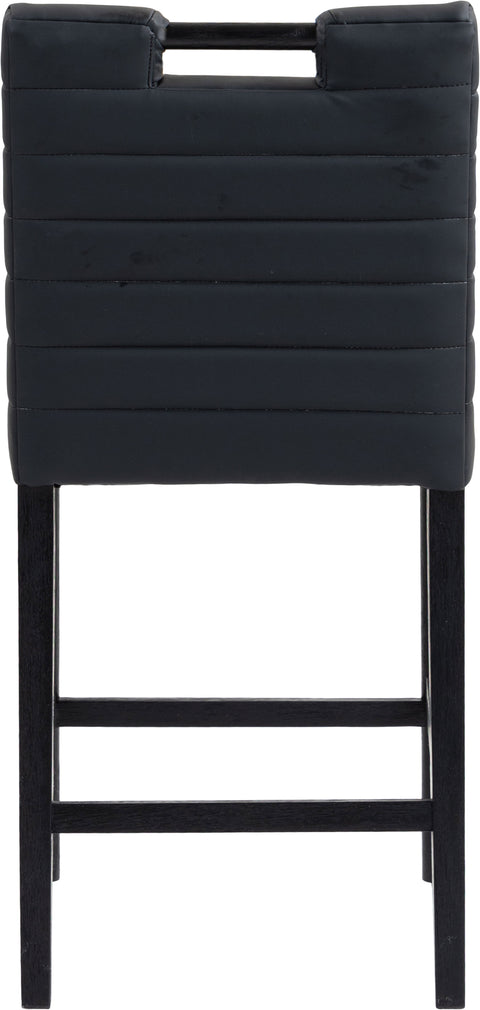 Juniper Black Vegan Leather Upholstered Counter Stool , 1 Piece (Style 2)
