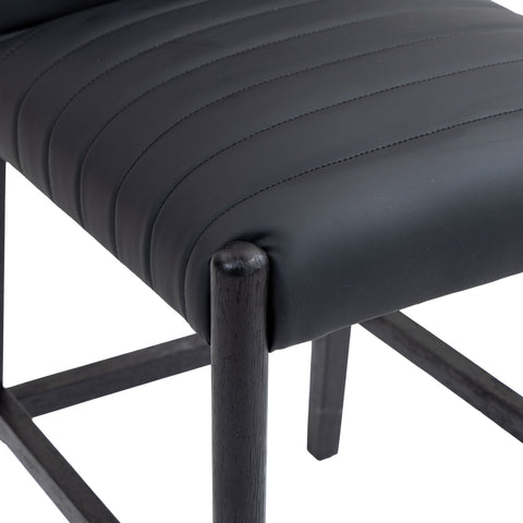 Juniper Black Vegan Leather Upholstered Counter Stool , 1 Piece (Style 2)