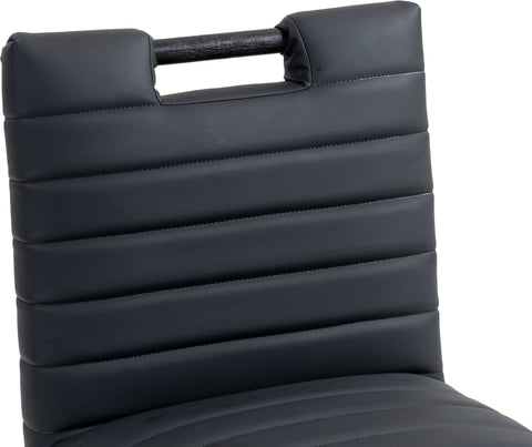 Juniper Black Vegan Leather Upholstered Counter Stool , 1 Piece (Style 2)