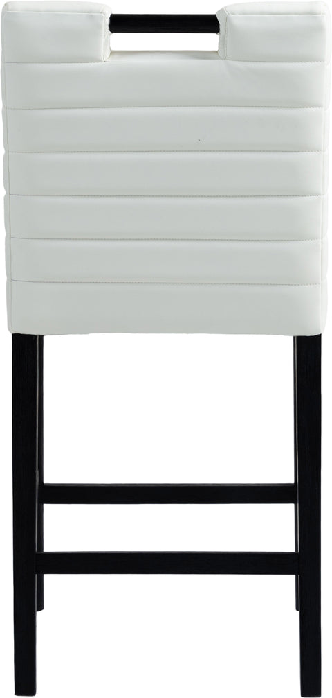 Juniper Cream Vegan Leather Upholstered Counter Stool , 1 Piece (Style 2)
