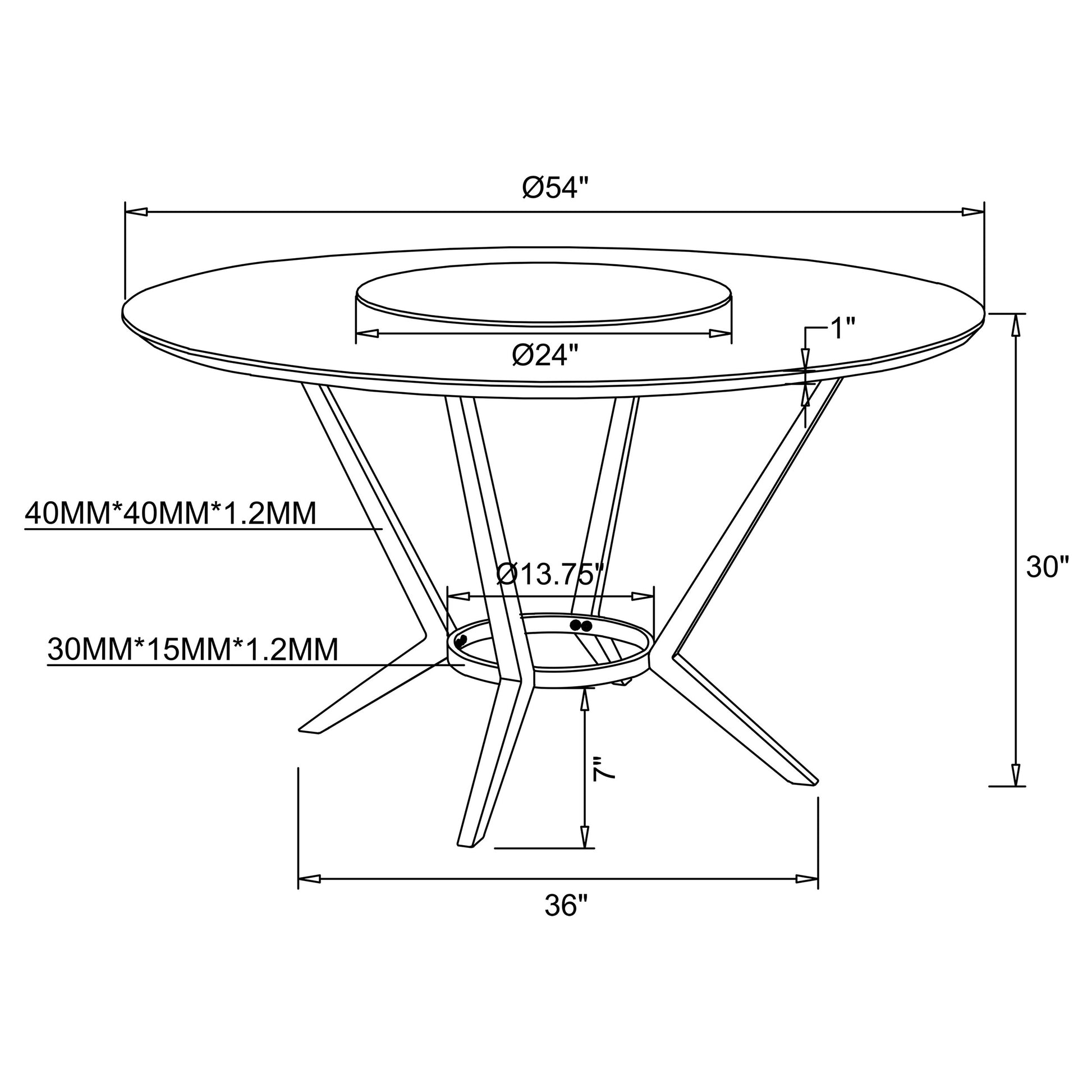 Dining Table With Lazy Susan