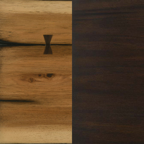 Salem Wood Dining Bench Natural Honey and Smokey BlackNatural Honey