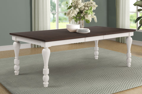 Giddish 86-inch Extension Leaf Dining Table Coastal WhiteCoastal White