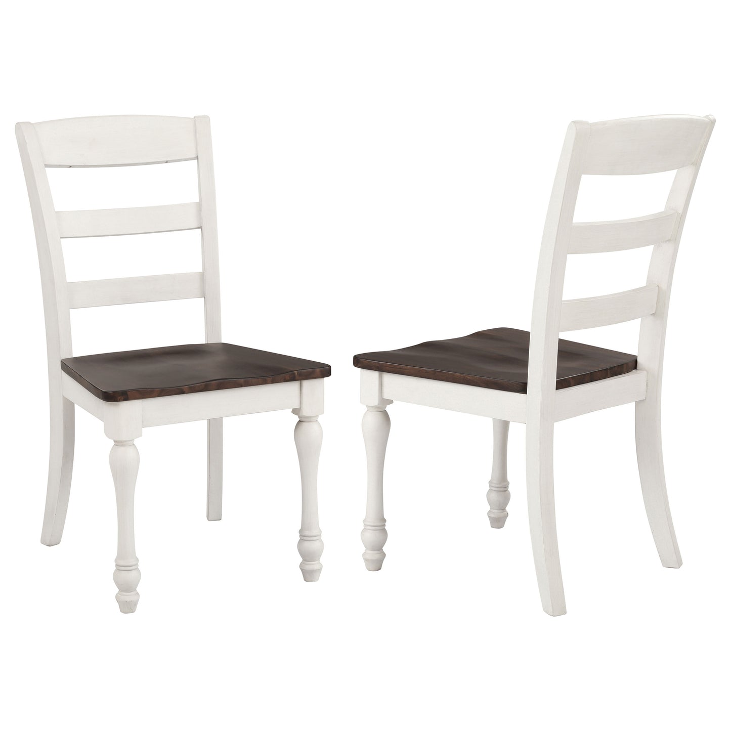 giddish wood dining side chair coastal white (set of 2)coastal white