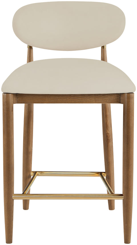 Indie Vegan Leather Upholstered Stool, 1 Piece (Configuration 2)