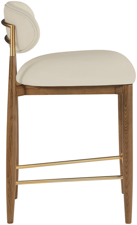 Indie Vegan Leather Upholstered Stool, 1 Piece (Configuration 2)