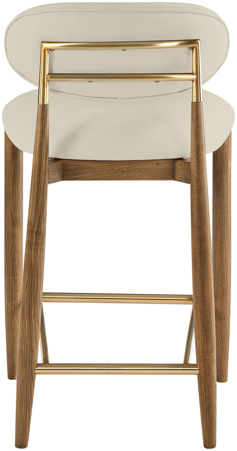 Indie Vegan Leather Upholstered Stool, 1 Piece (Configuration 2)