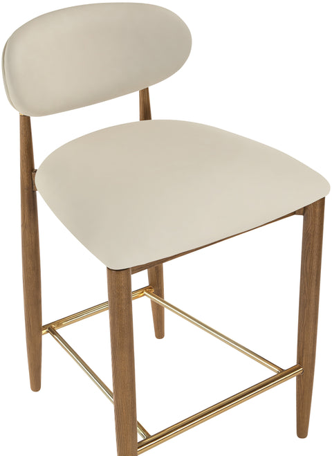 Indie Vegan Leather Upholstered Stool, 1 Piece (Configuration 2)