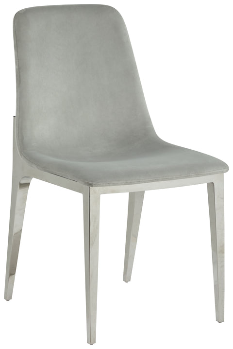 Aria 5-piece Round Glass Top Dining Set White and ChromeLight Grey