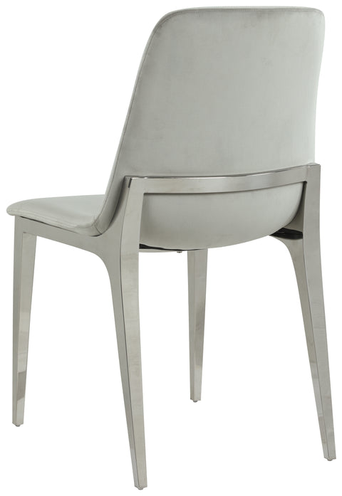 Aria 5-piece Round Glass Top Dining Set White and ChromeLight Grey