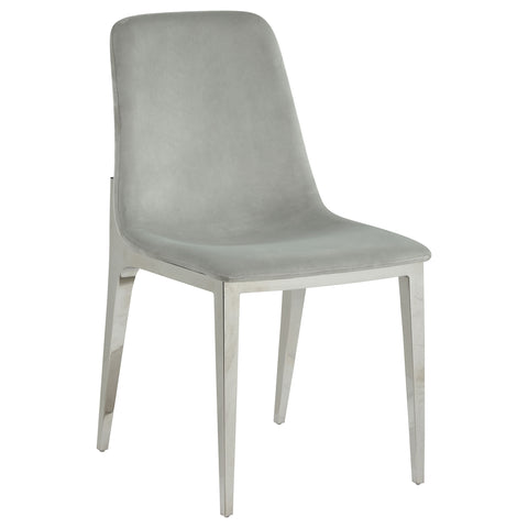 Aria Upholstered Dining Side Chair Light Grey (Set of 4)Light Grey