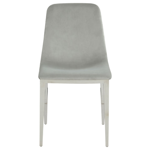 Aria Upholstered Dining Side Chair Light Grey (Set of 4)Light Grey