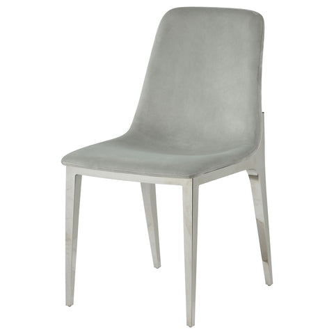 Aria Upholstered Dining Side Chair Light Grey (Set of 4)Light Grey