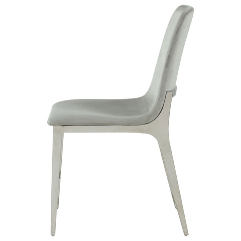 Aria Upholstered Dining Side Chair Light Grey (Set of 4)Light Grey