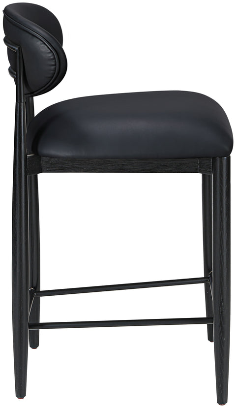 Indie Vegan Leather Upholstered Stool, 1 Piece (Style 4)