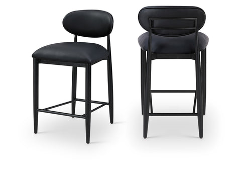 Indie Vegan Leather Upholstered Stool, 1 Piece (Style 4)
