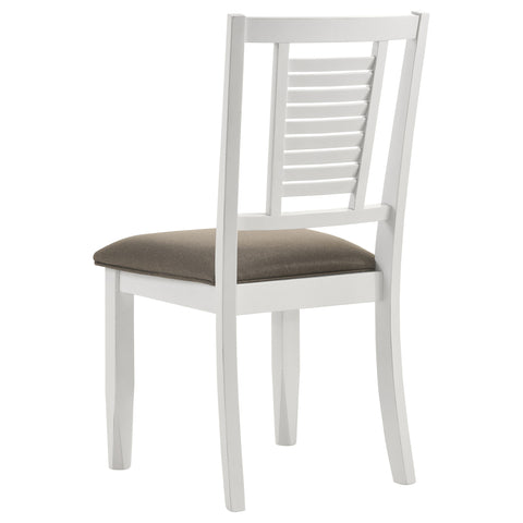 Diggs 5-piece Rectangular Dining Set Distressed WhiteBrown Brushed / Distressed White