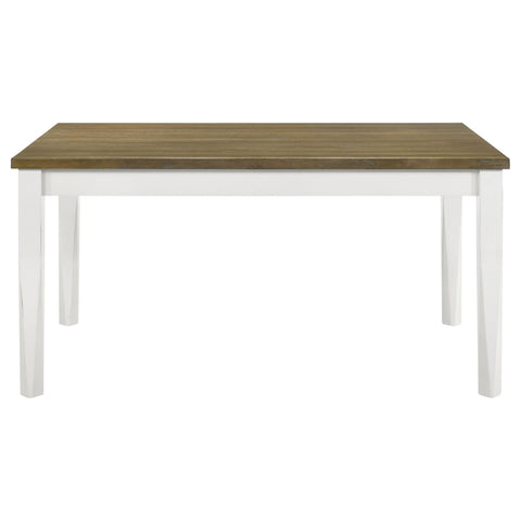 Diggs Rectangular 59-inch Dining Table Brown BrushedBrown Brushed / Distressed White