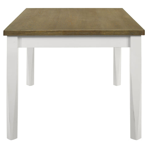 Diggs Rectangular 59-inch Dining Table Brown BrushedBrown Brushed / Distressed White