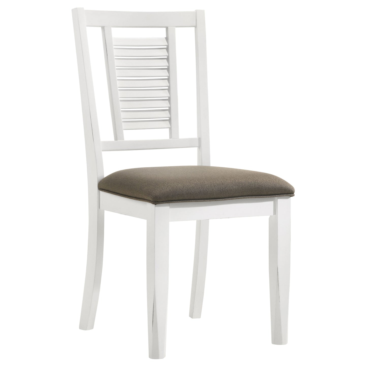 selena wood dining side chair distressed white (set of 2)