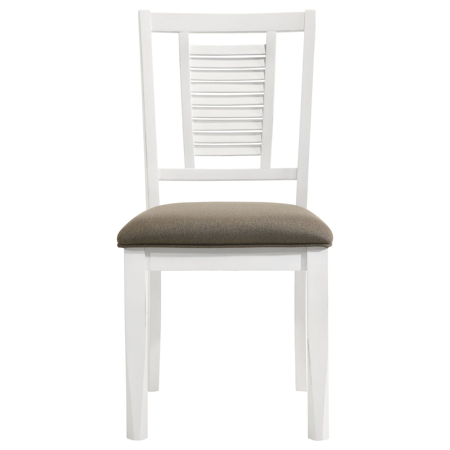 selena wood dining side chair distressed white (set of 2)