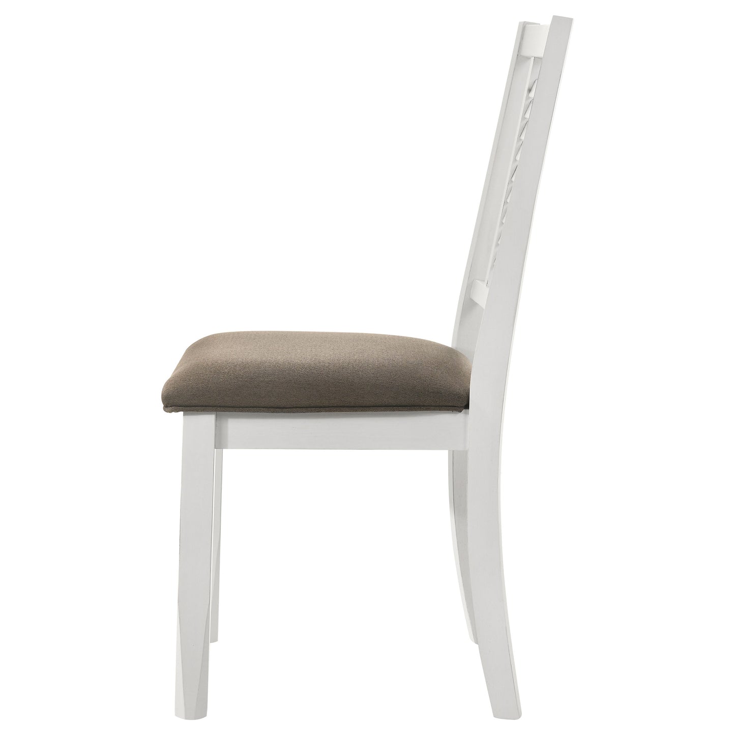 selena wood dining side chair distressed white (set of 2)