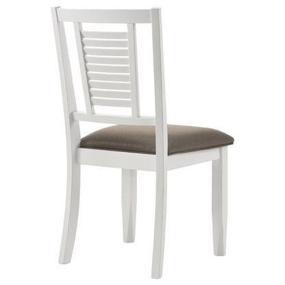 Selena Wood Dining Side Chair Distressed White (Set of 2)