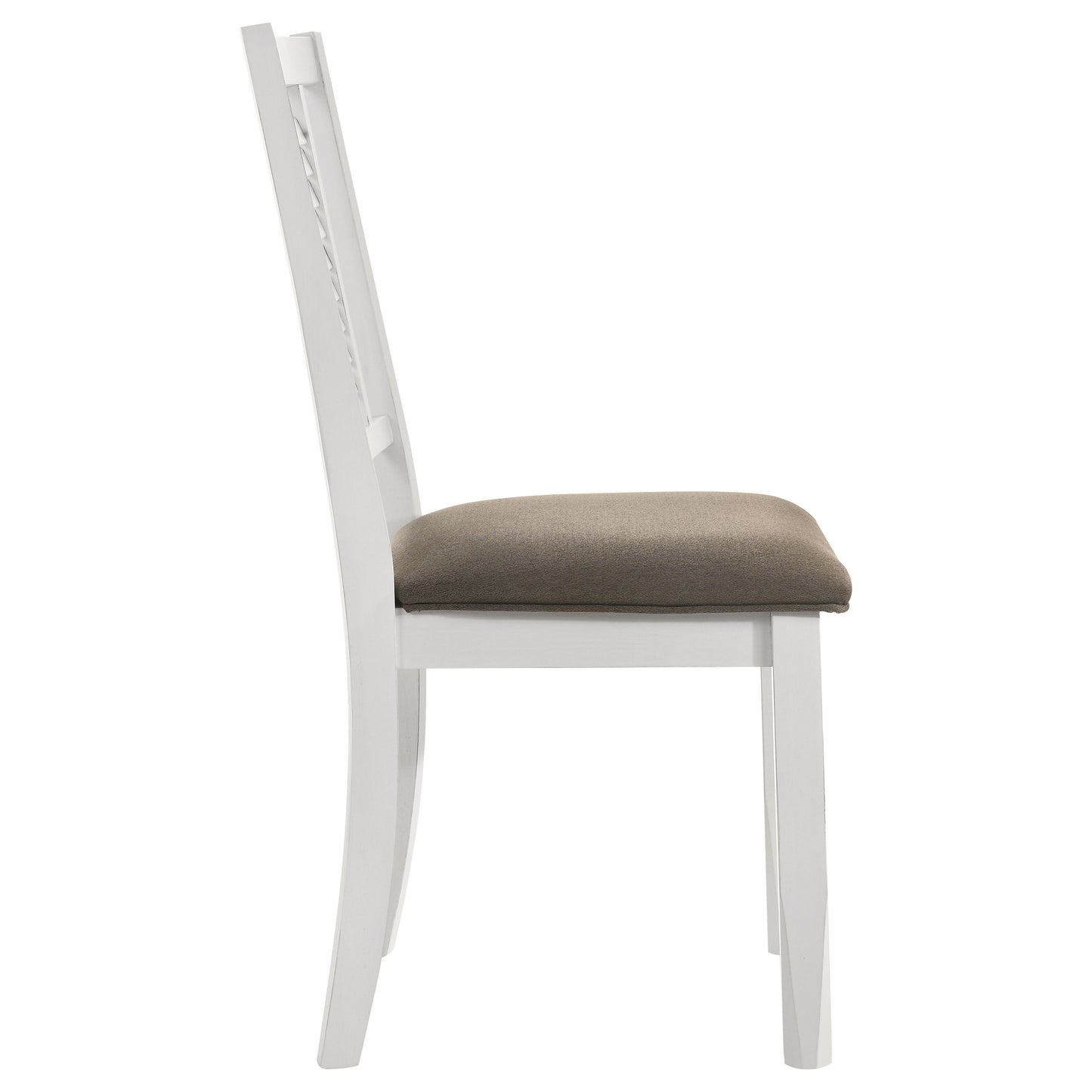 selena wood dining side chair distressed white (set of 2)