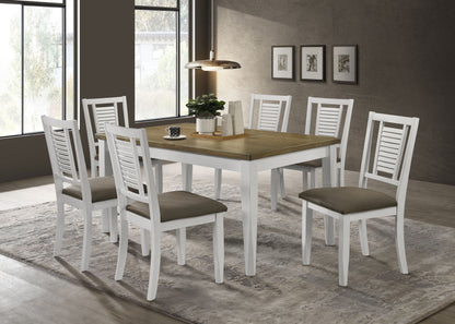 Selena Wood Dining Side Chair Distressed White (Set of 2)