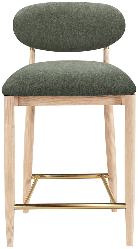 Harlow Olive Performance Fabric Upholstered Stool , 1 Piece (Style 1)