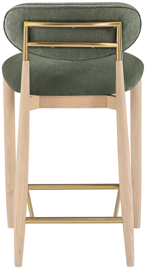 Harlow Olive Performance Fabric Upholstered Stool , 1 Piece (Style 1)