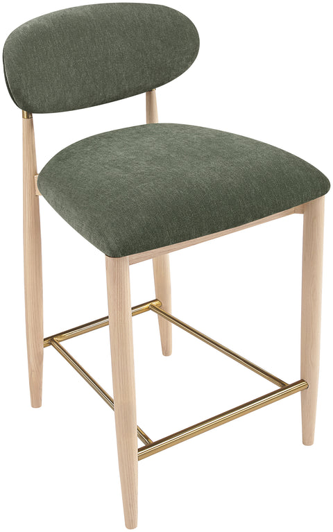 Harlow Olive Performance Fabric Upholstered Stool , 1 Piece (Style 1)