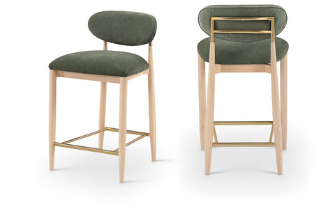 Harlow Olive Performance Fabric Upholstered Stool , 1 Piece (Style 1)
