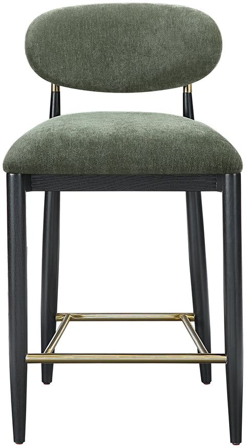 Harlow Olive Performance Fabric Upholstered Stool , 1 Piece (Style 2)