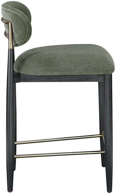 Harlow Olive Performance Fabric Upholstered Stool , 1 Piece (Style 2)