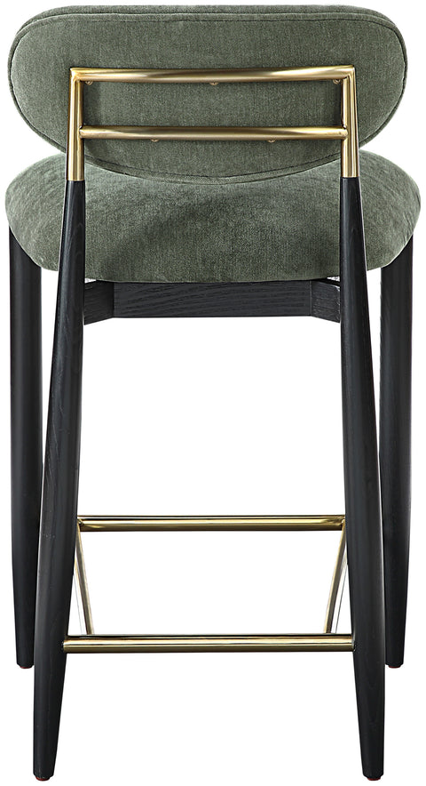 Harlow Olive Performance Fabric Upholstered Stool , 1 Piece (Style 2)