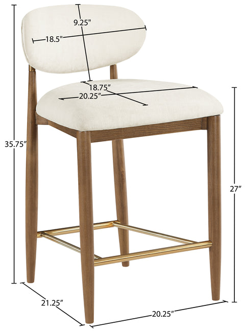 Indie Performance Fabric Upholstered Stool, 1 Piece (Style 2)