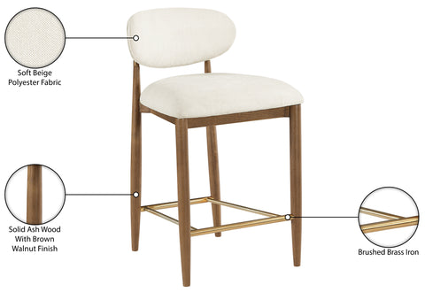Indie Performance Fabric Upholstered Stool, 1 Piece (Style 2)