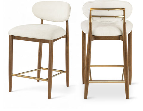 Indie Performance Fabric Upholstered Stool, 1 Piece (Style 2)