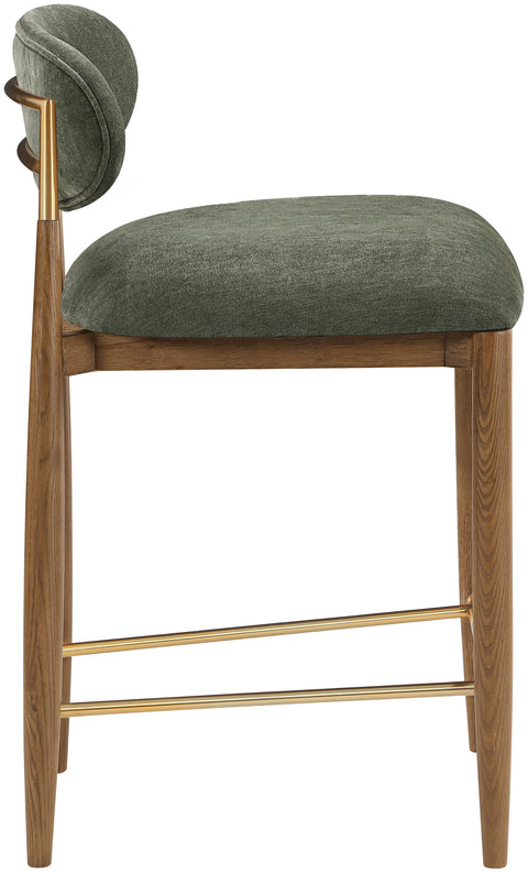 Harlow Olive Performance Fabric Upholstered Stool , 1 Piece (Style 3)