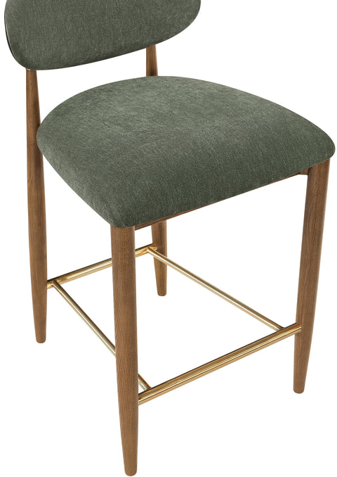 Harlow Olive Performance Fabric Upholstered Stool , 1 Piece (Style 3)