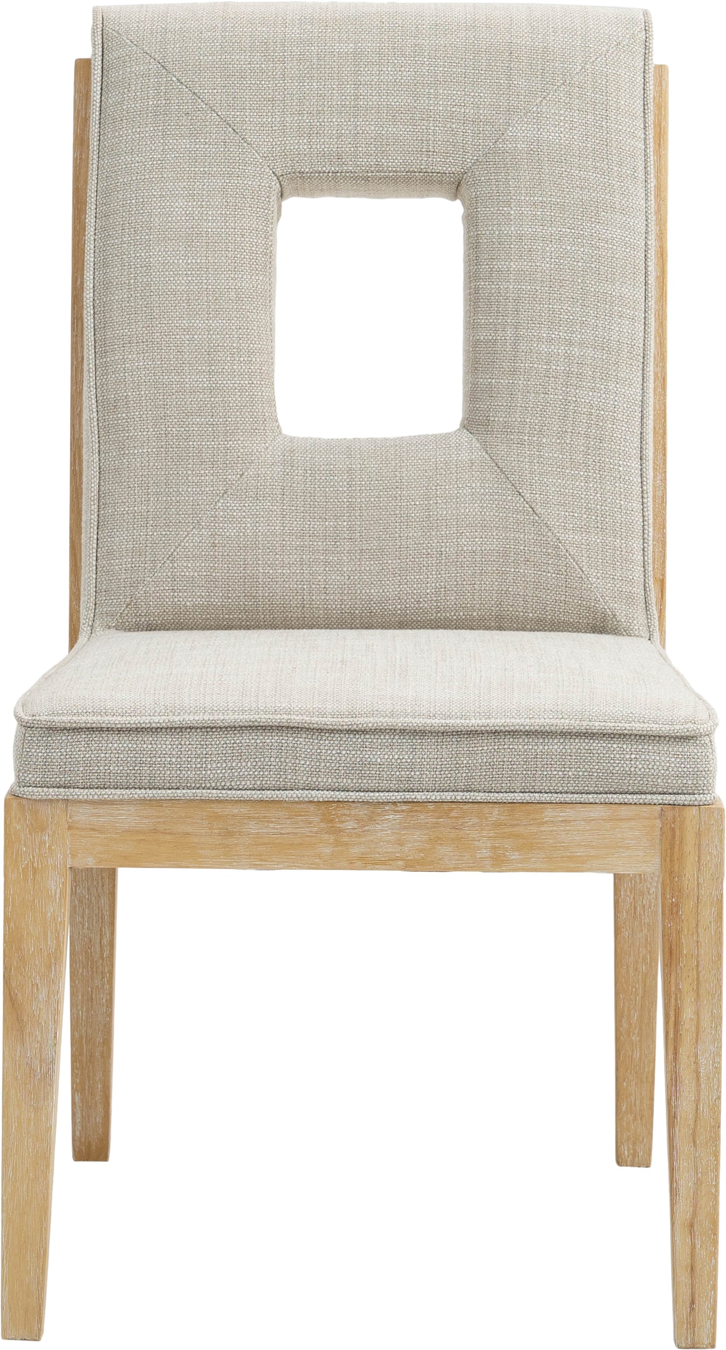 madrid cream linen textured fabric dining side chair