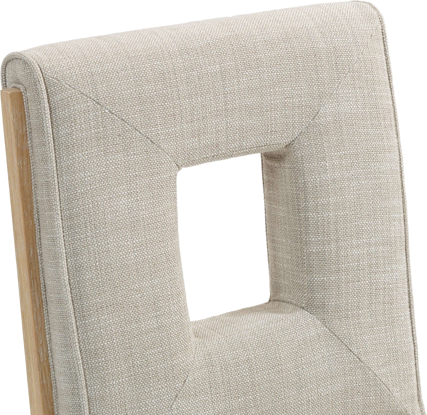 madrid cream linen textured fabric dining side chair