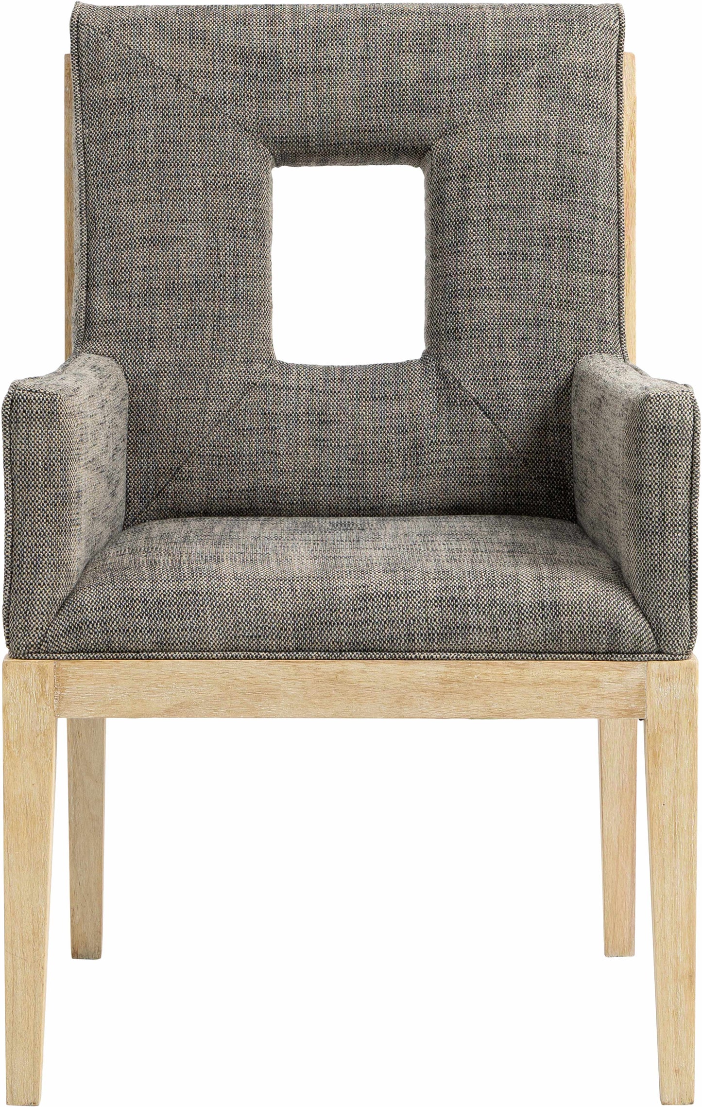 madrid grey linen textured fabric dining arm chair