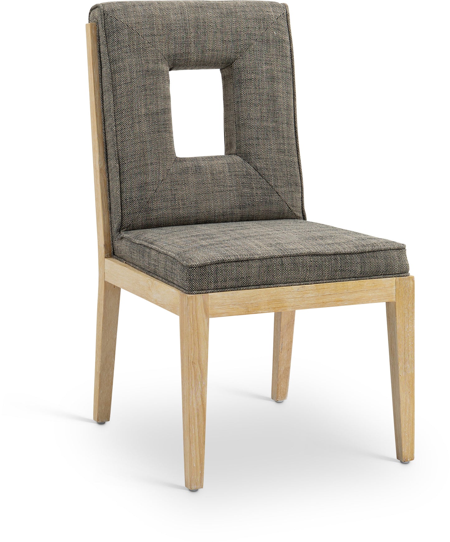 madrid grey linen textured fabric dining side chair