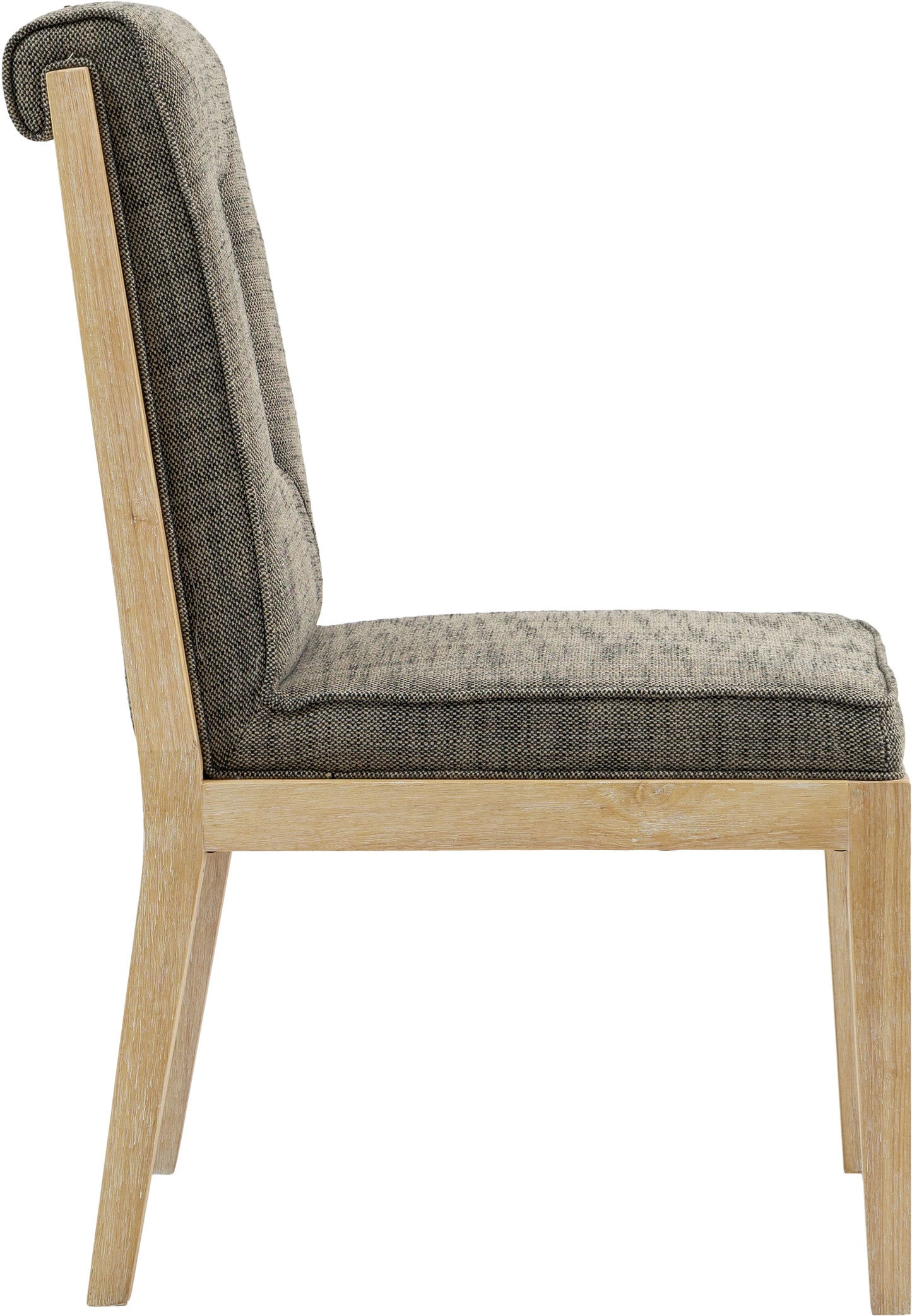 madrid grey linen textured fabric dining side chair