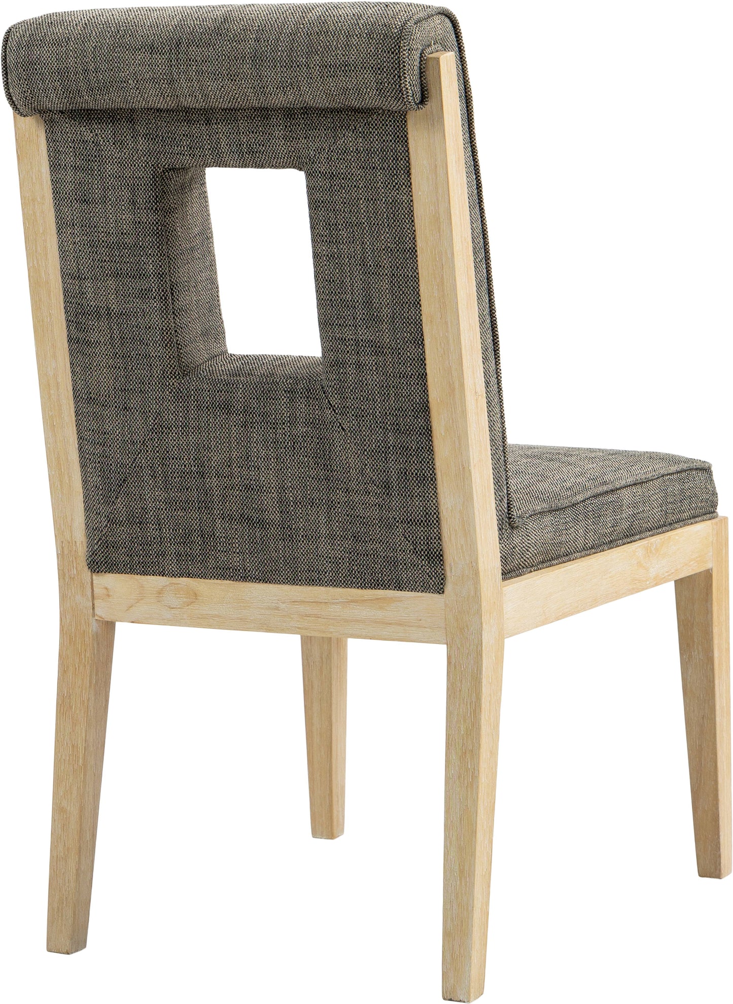 madrid grey linen textured fabric dining side chair