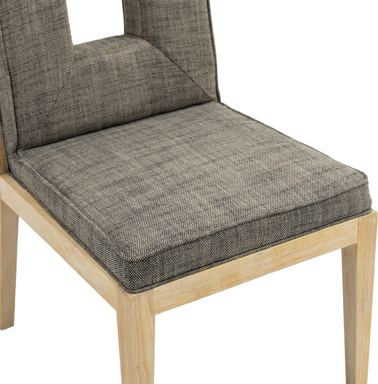 madrid grey linen textured fabric dining side chair