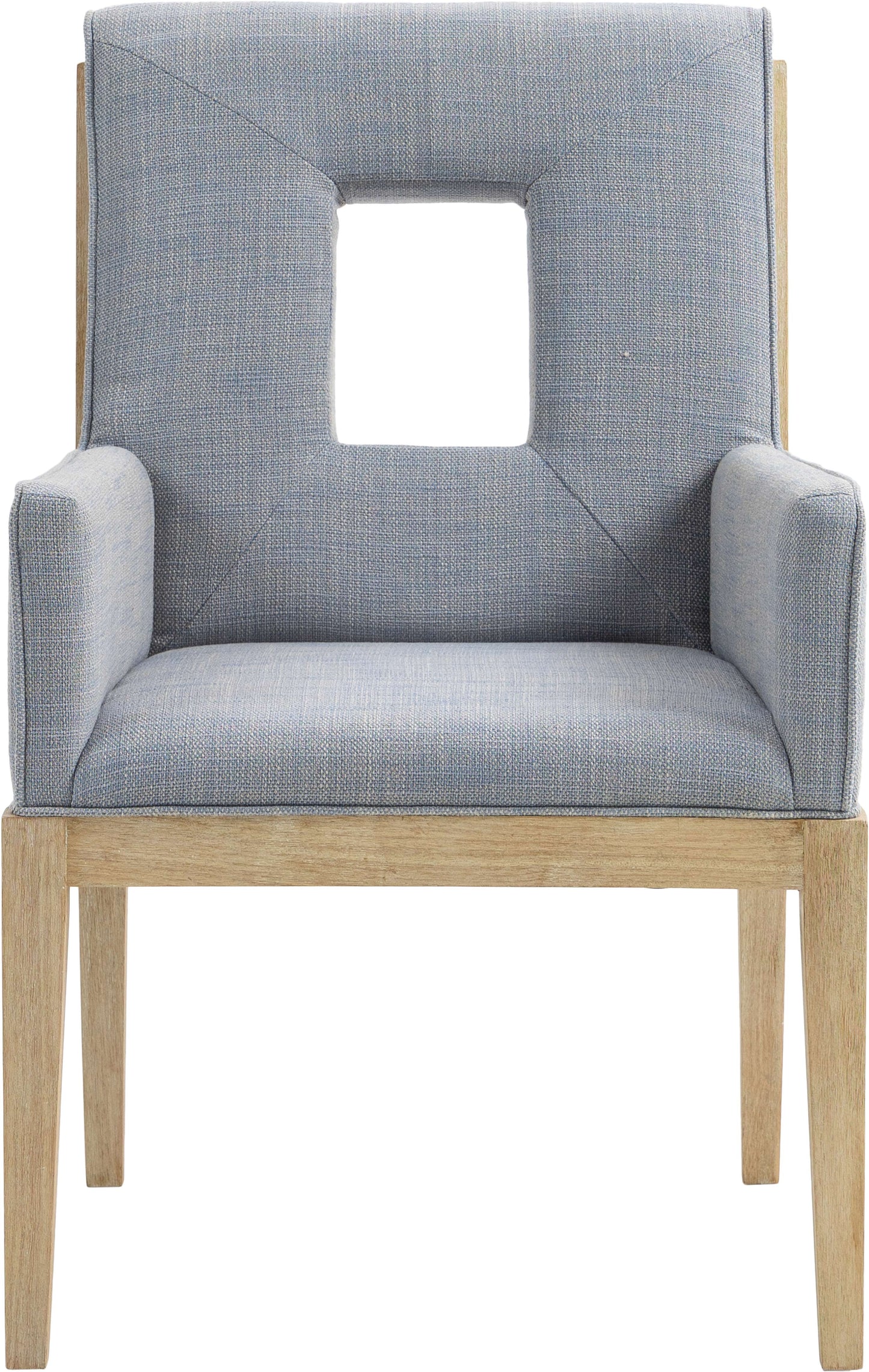 madrid light blue linen textured fabric dining arm chair