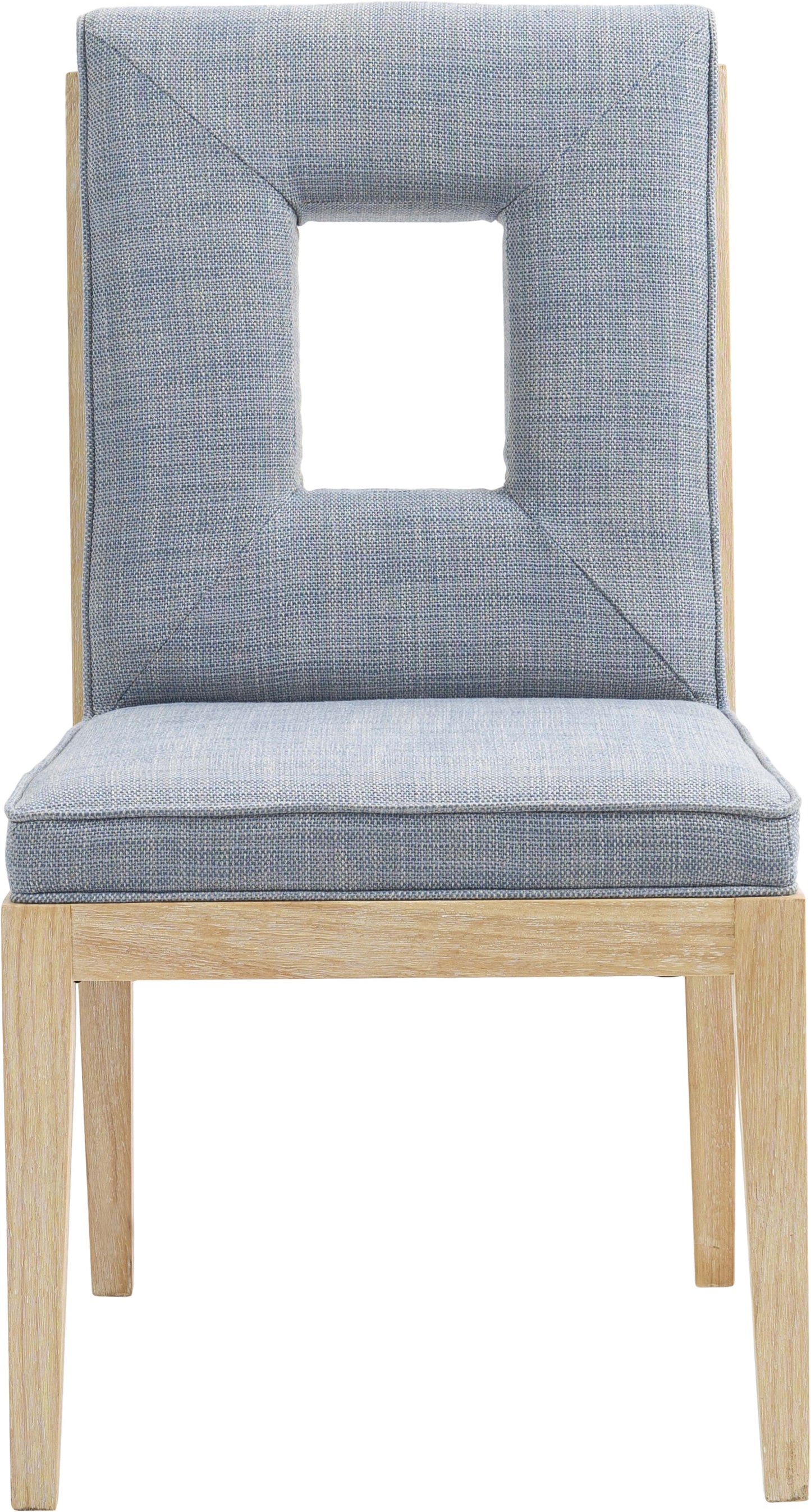 madrid light blue linen textured fabric dining side chair